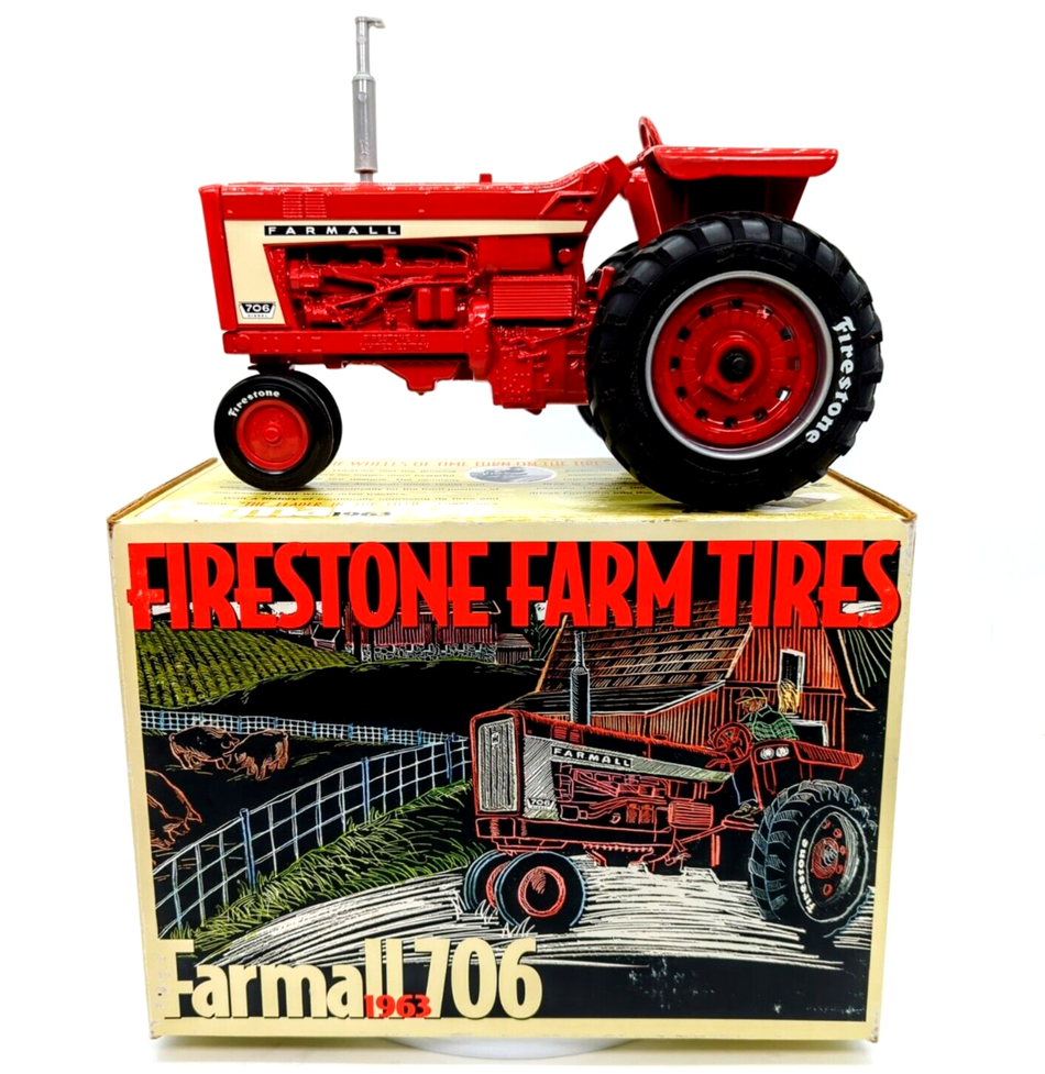 1/16 International Harvester Firestone Tires Farmall 706 Tractor