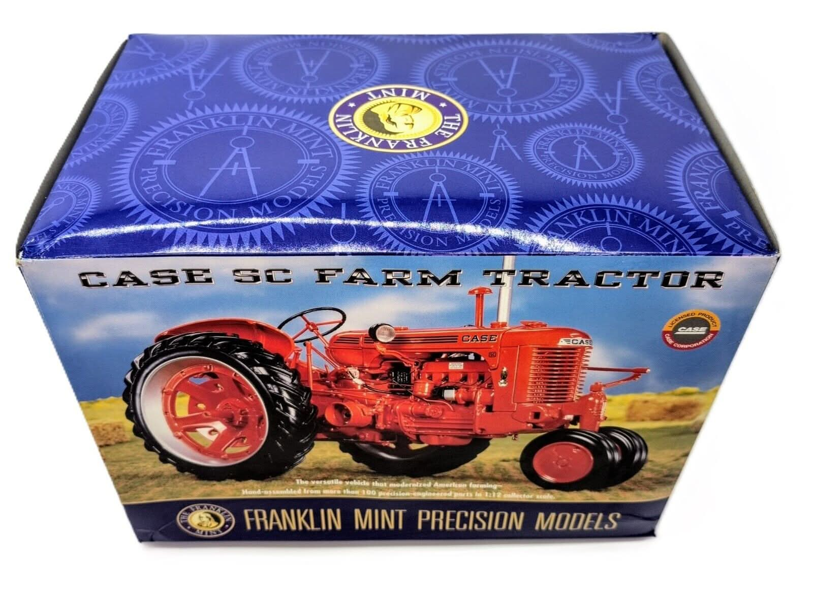 1/12 Case SC Tractor With Narrow Front Franklin Mint Precision Model - Farm Toy Tractor