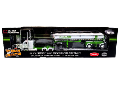 1/64 Peterbilt 379 Semi With Mac End Dump Trailer, Eilen & Sons Trucking - Farm Toy Tractor