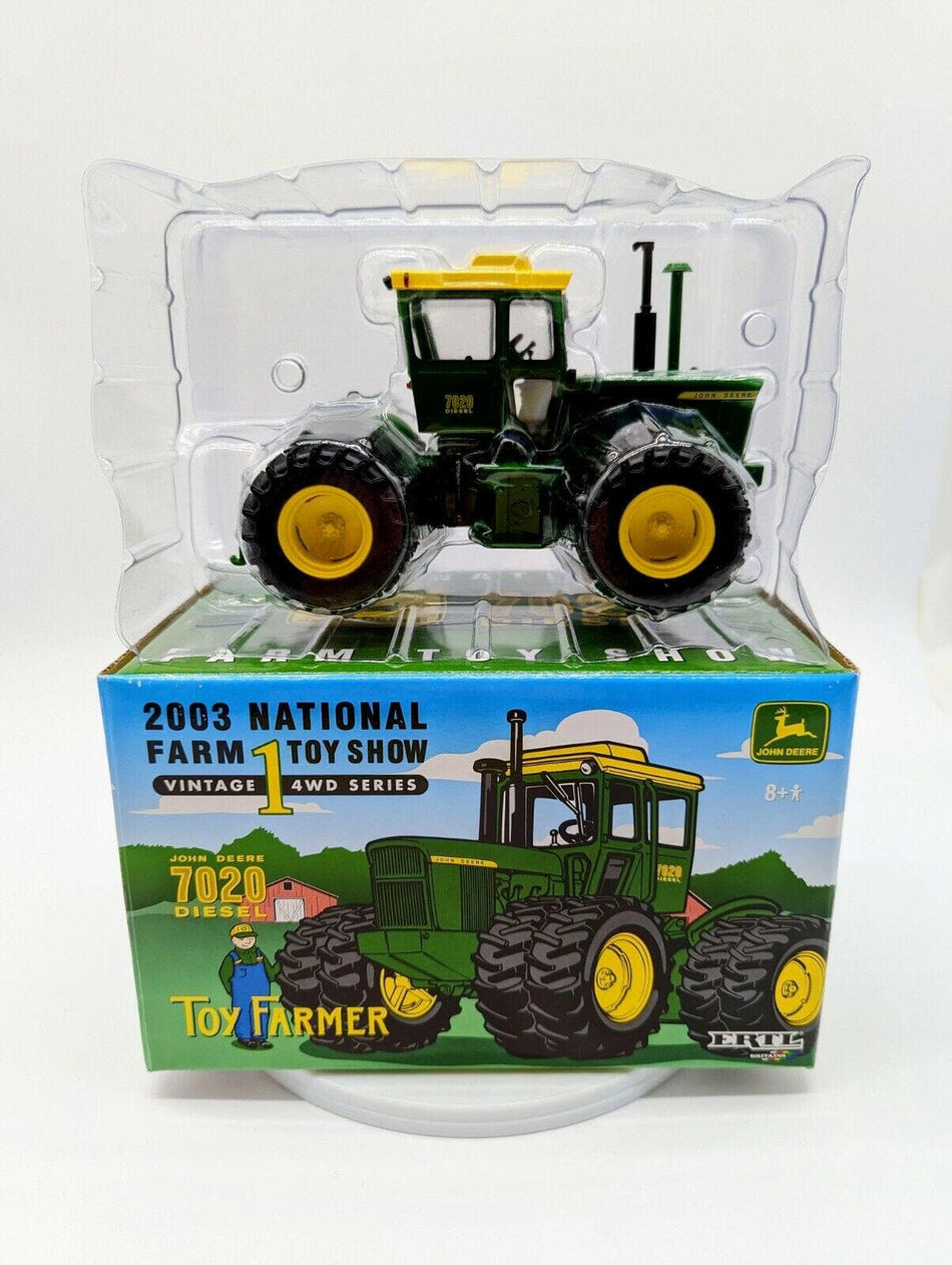 John Deere 7020 Diesel Tractor 2003 National Farm Toy Show By Ertl 1/32.