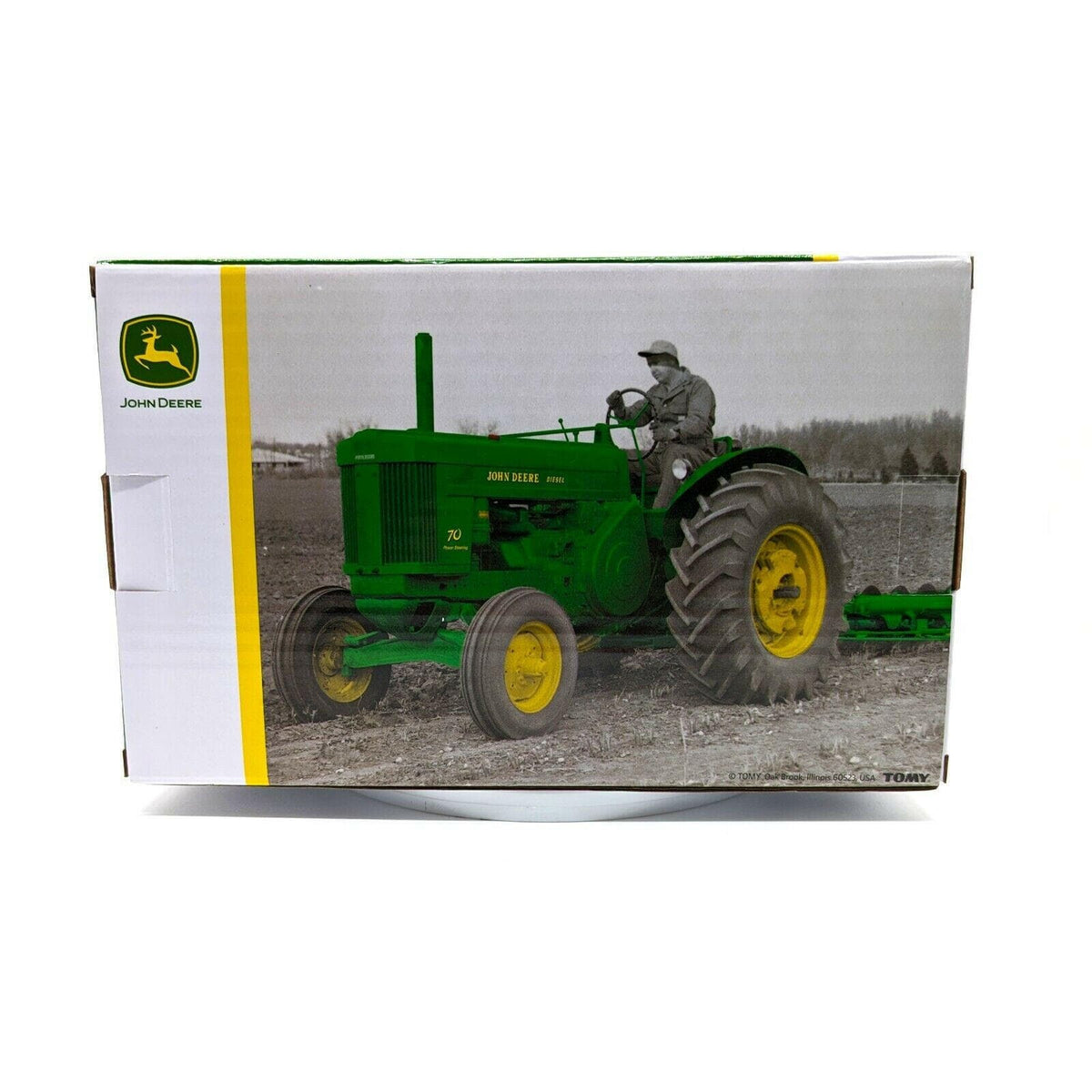 John Deere Gold Model 70 Anniversary Ed ERTL 1/16 Chaser Toy Tractor # 45853.