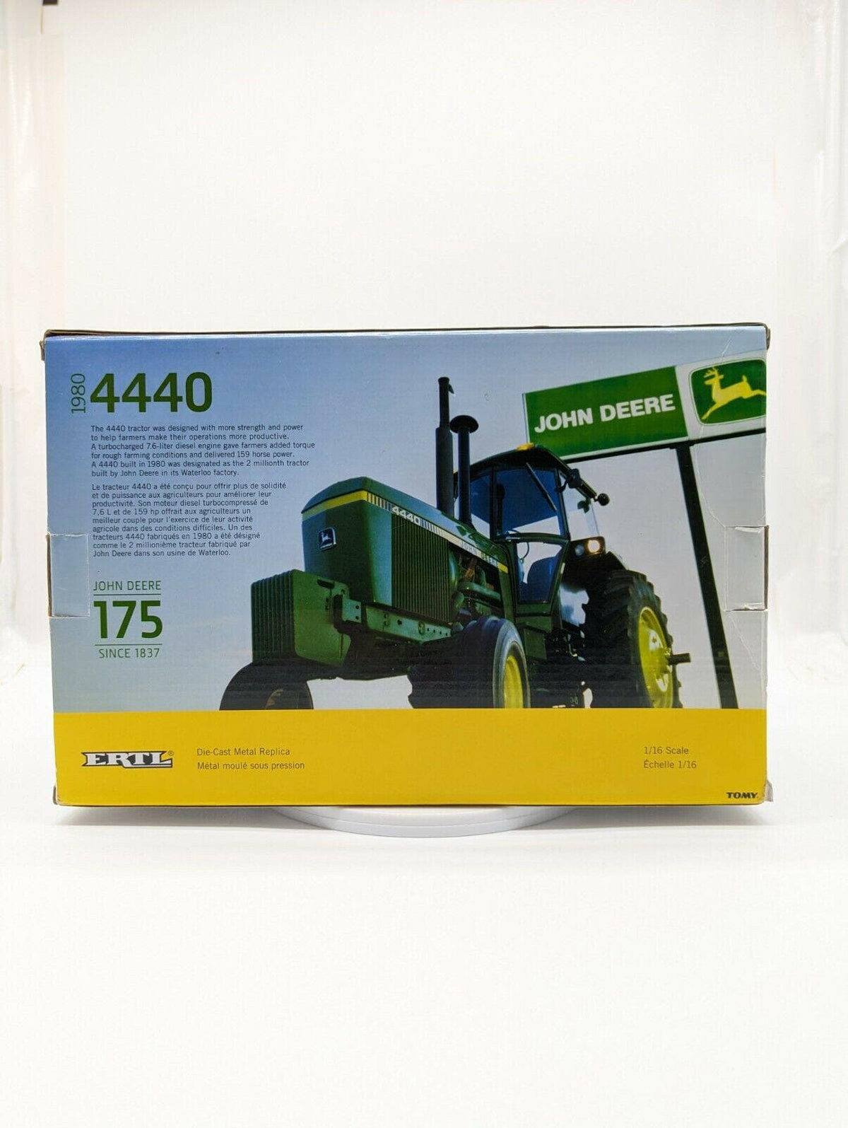 John Deere 4440 Gold Chaser Toy Tractor 175th Ann. Edition Ertl 1/16 Scale.