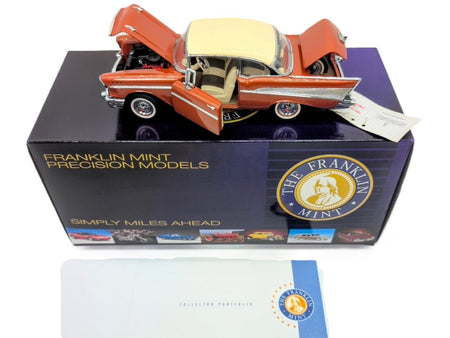 1/24 1957 Chevy Belair Coupe Brown/White, Limited Edition Franklin Mint 