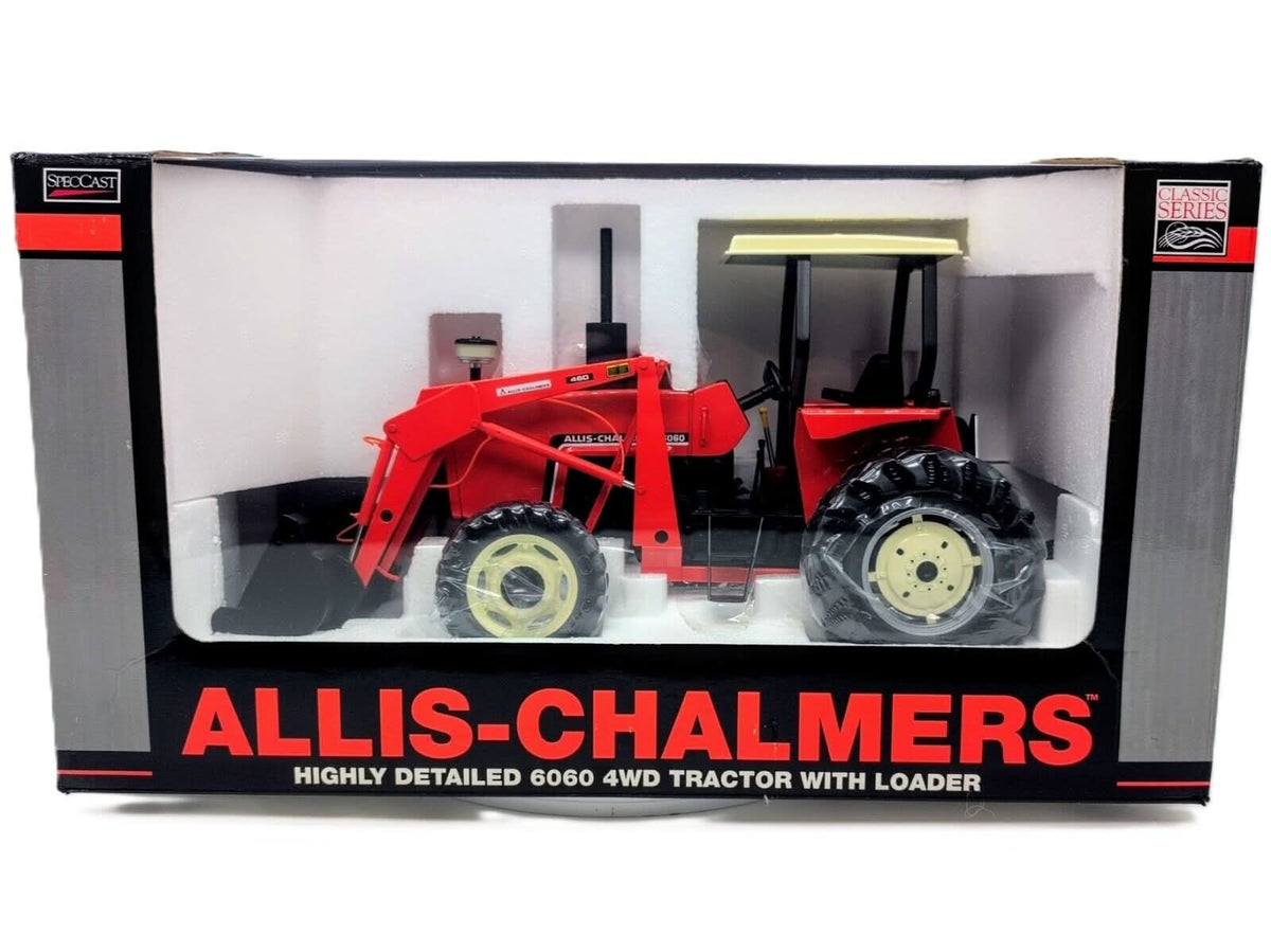 1/16 Allis Chalmers 6060 Tractor With Front Wheel Assist, Rops & Loader - Farm Toy