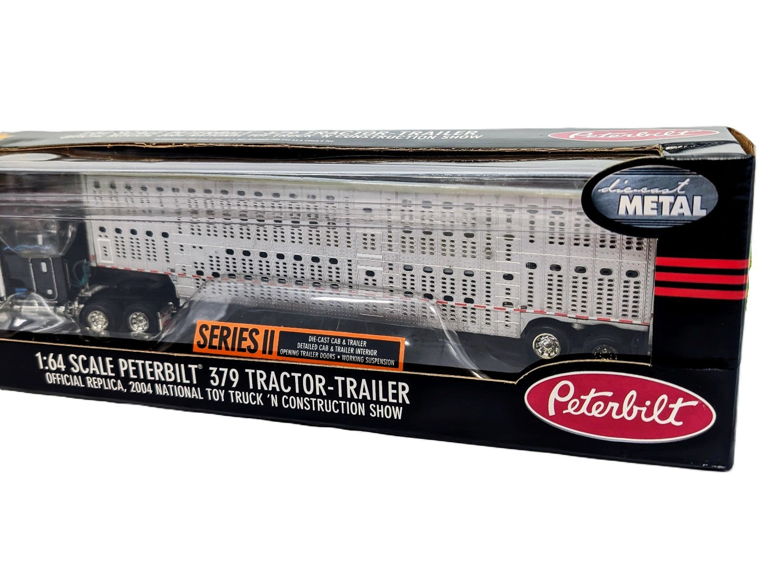 1/64 DCP Peterbilt 379 Truck w/ Livestock Trailer.