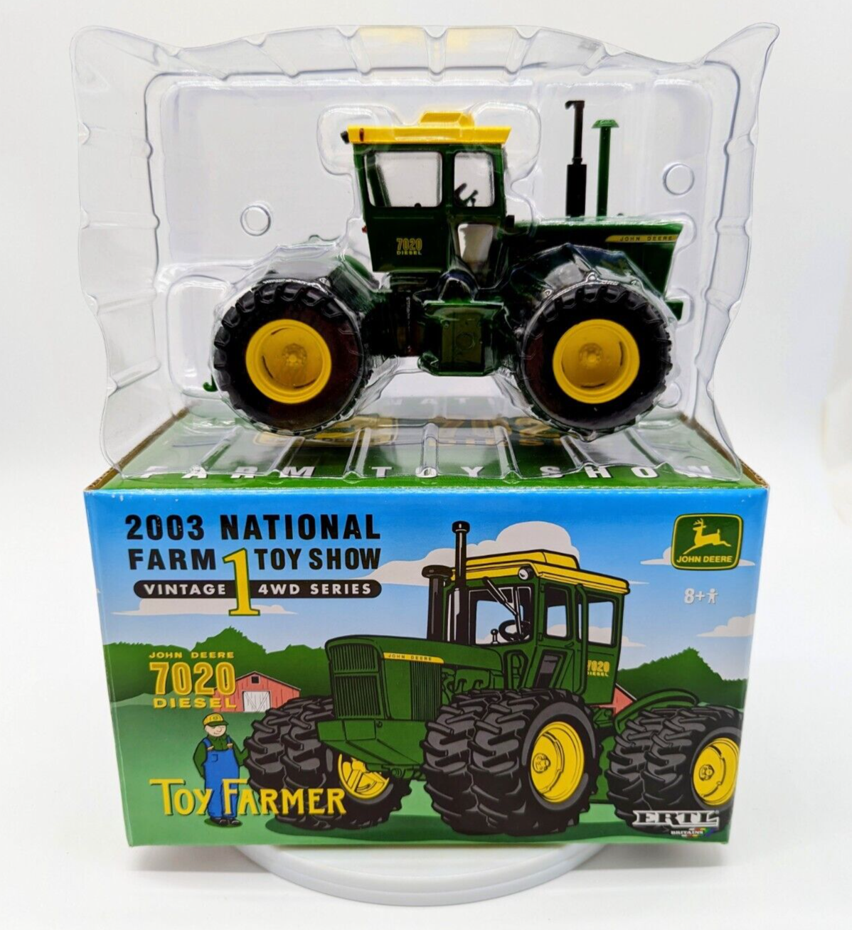 1/32 John Deere 7020 Diesel 4WD Tractor W/ Duals, Toy Farmer Show Edition - Farm Toy Tractor