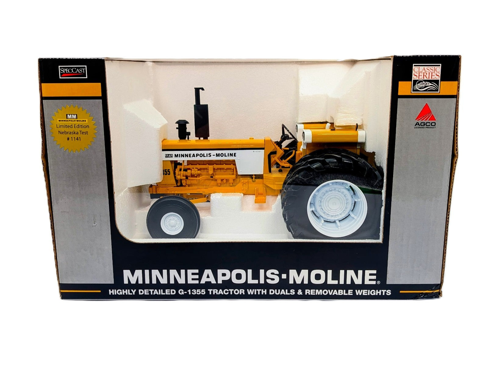 1/16 Minneapolis Moline G-1355 Tractor With Duals, Nebraska Test Tractor #1141.