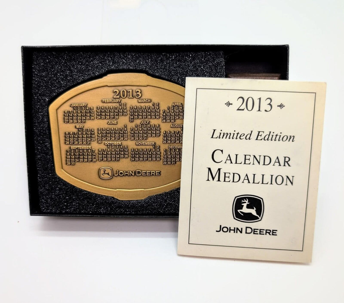 John Deere 2013 Calendar Medallion Limited Edition - Farm Toy Tractor