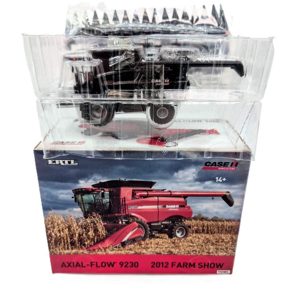 1/64 Case IH 9230 Combine With Duals, 2012 Farm Show, Black Chaser - Farm Toy Tractor