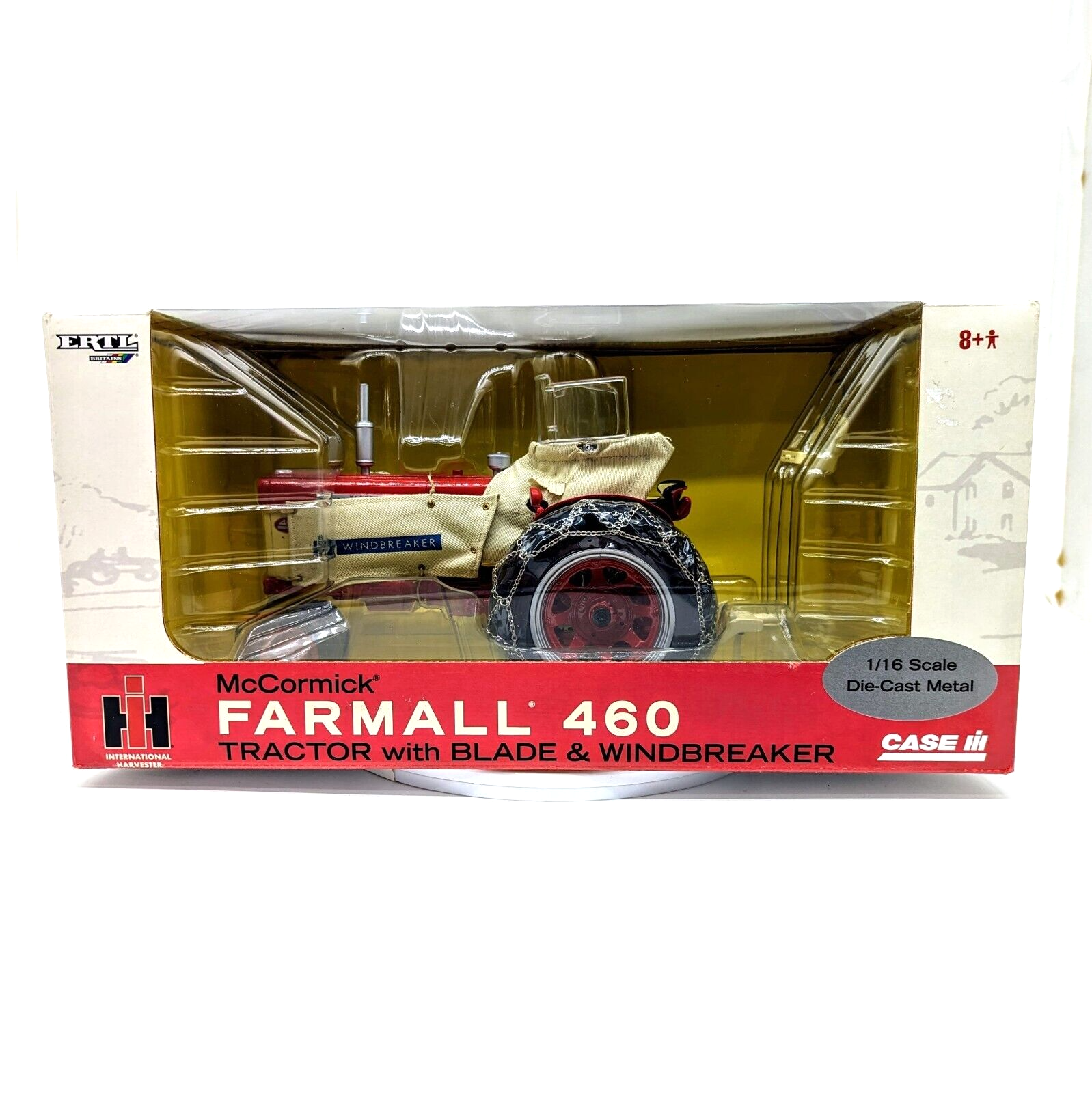 McCormick Farmall 460 Tractor & Blade Windbreaker RARE 1/16 IH Heat Houser.