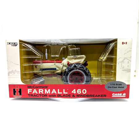 McCormick Farmall 460 Tractor & Blade Windbreaker RARE 1/16 IH Heat Houser.