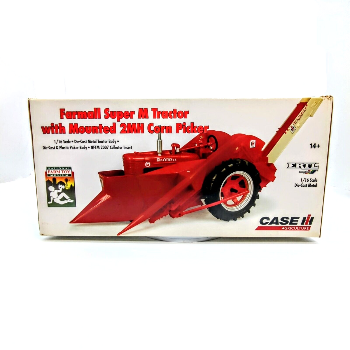 1/16 International Harvester Farmall Super M Tractor W/ 2MH Corn Picker.