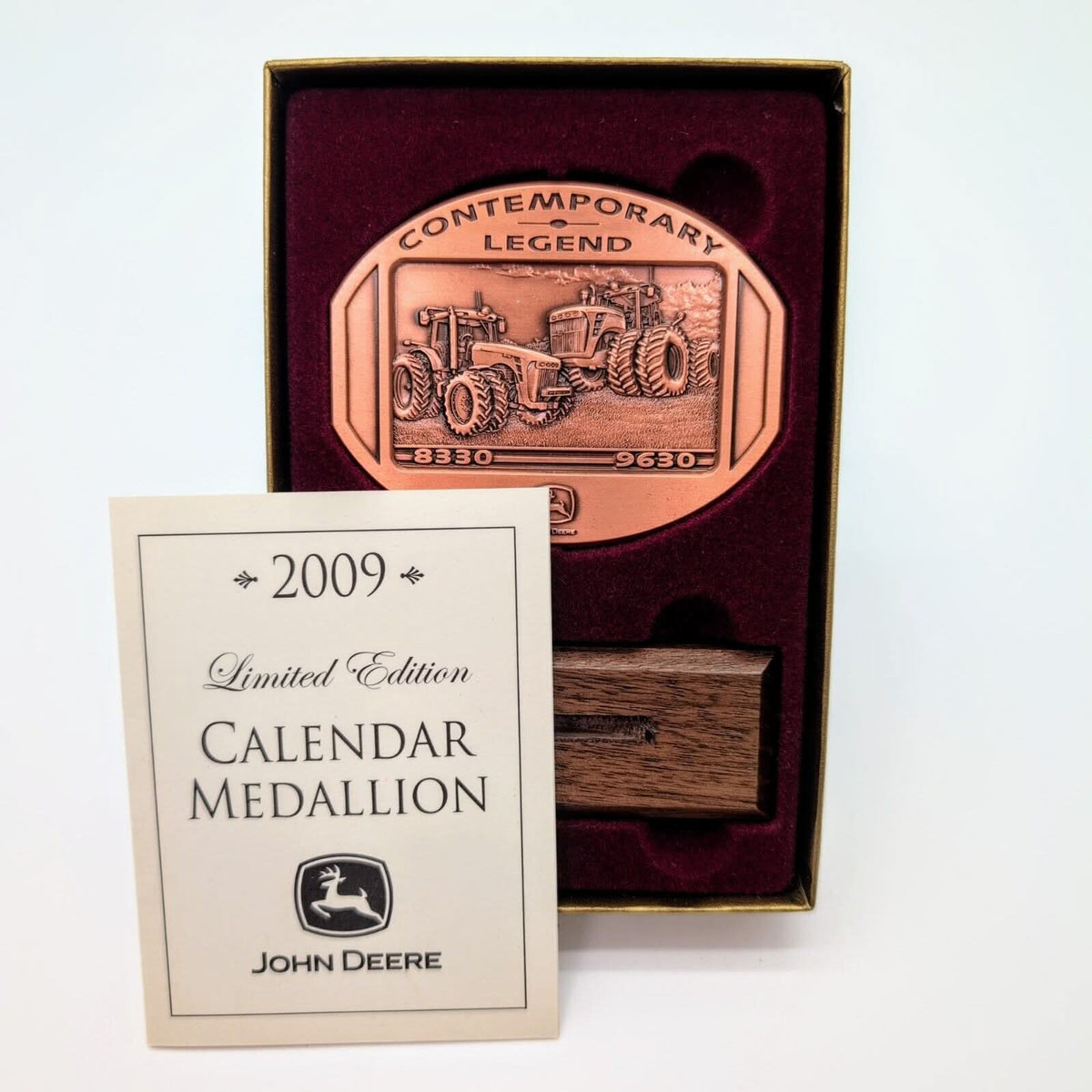 John Deere 2009 Calendar Medallion - Farm Toy Tractor