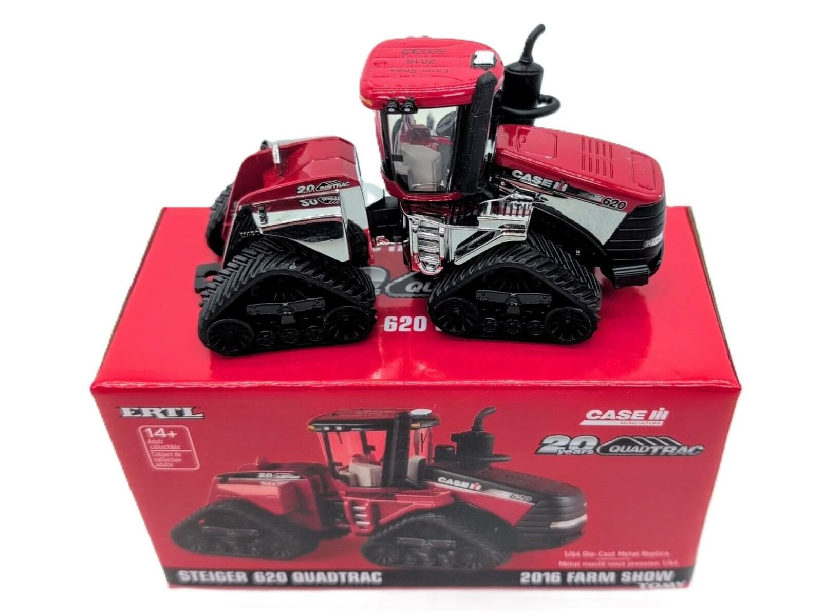 Ertl Case Ih Steiger 620 Quadtrac 2016 Farm Show 1/64 Chrome Chase #135 - Farm Toy Tractor