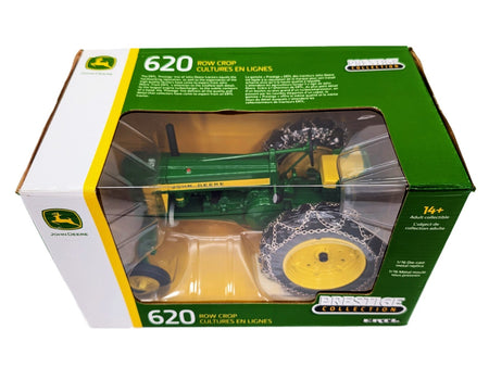 1/16 John Deere 620 Row Crop Tractor with Tire Chains, ERTL Prestige Collection.