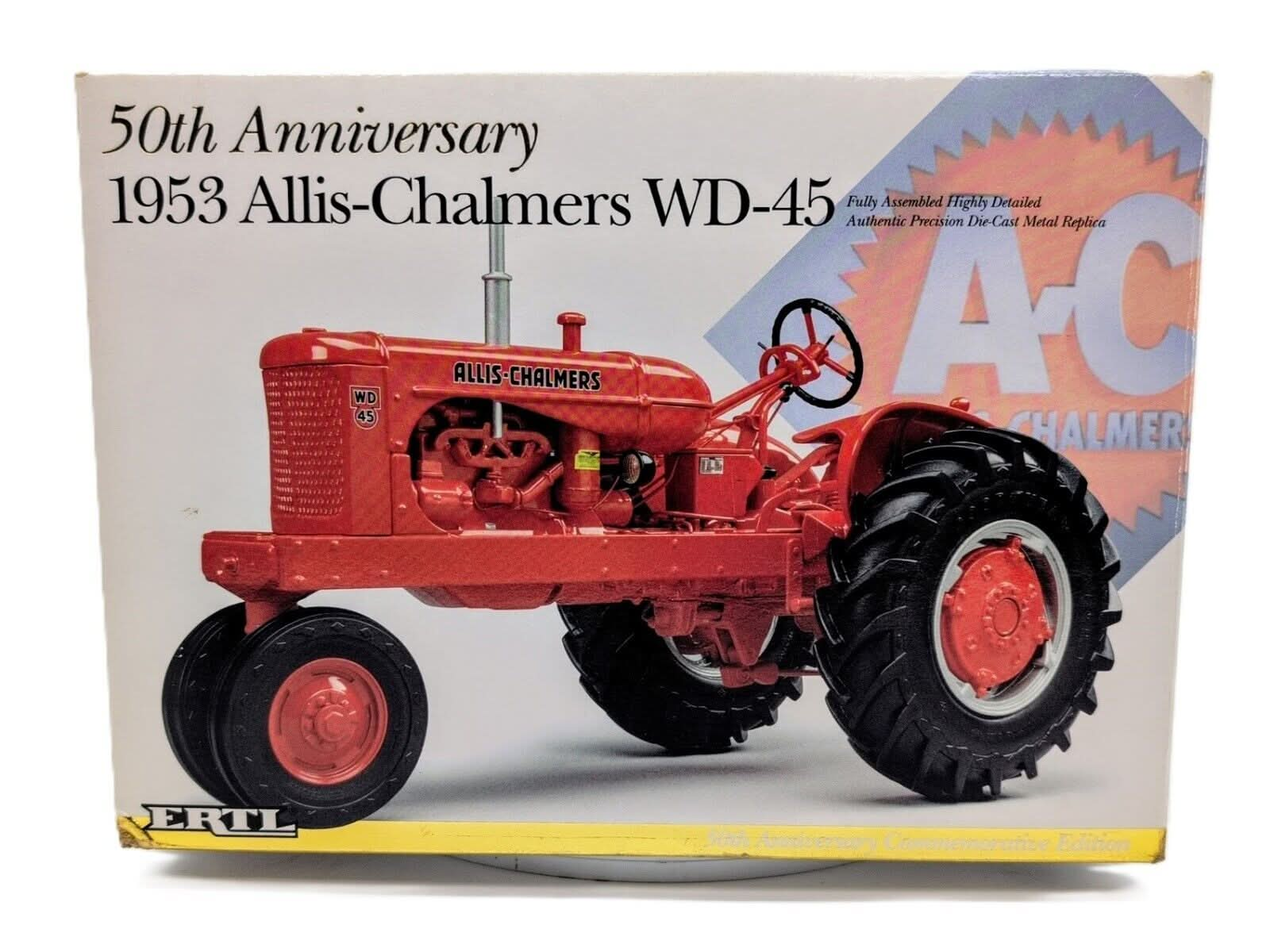 1/16 Allis Chalmers WD-45 Precision Tractor  50th Anniversary Edition Ertl - Farm Toy Tractor