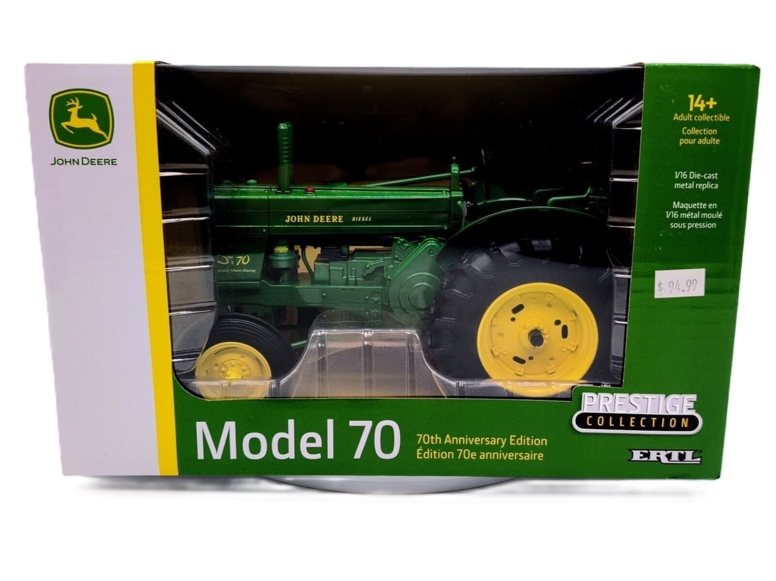 1/16 John Deere 70 Wide Front Tractor, 70th Annv. Collector Edition 45853 - Farm Toy