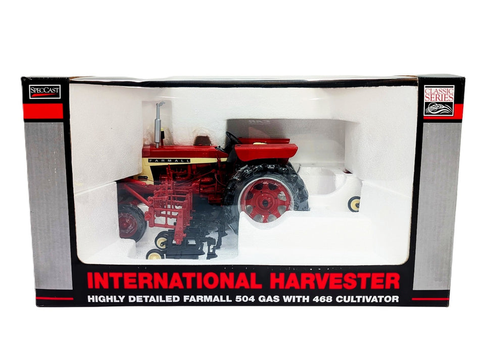 1/16 International Harvester Farmall 504 Wide Front Gas W/ 468 Cultivator.