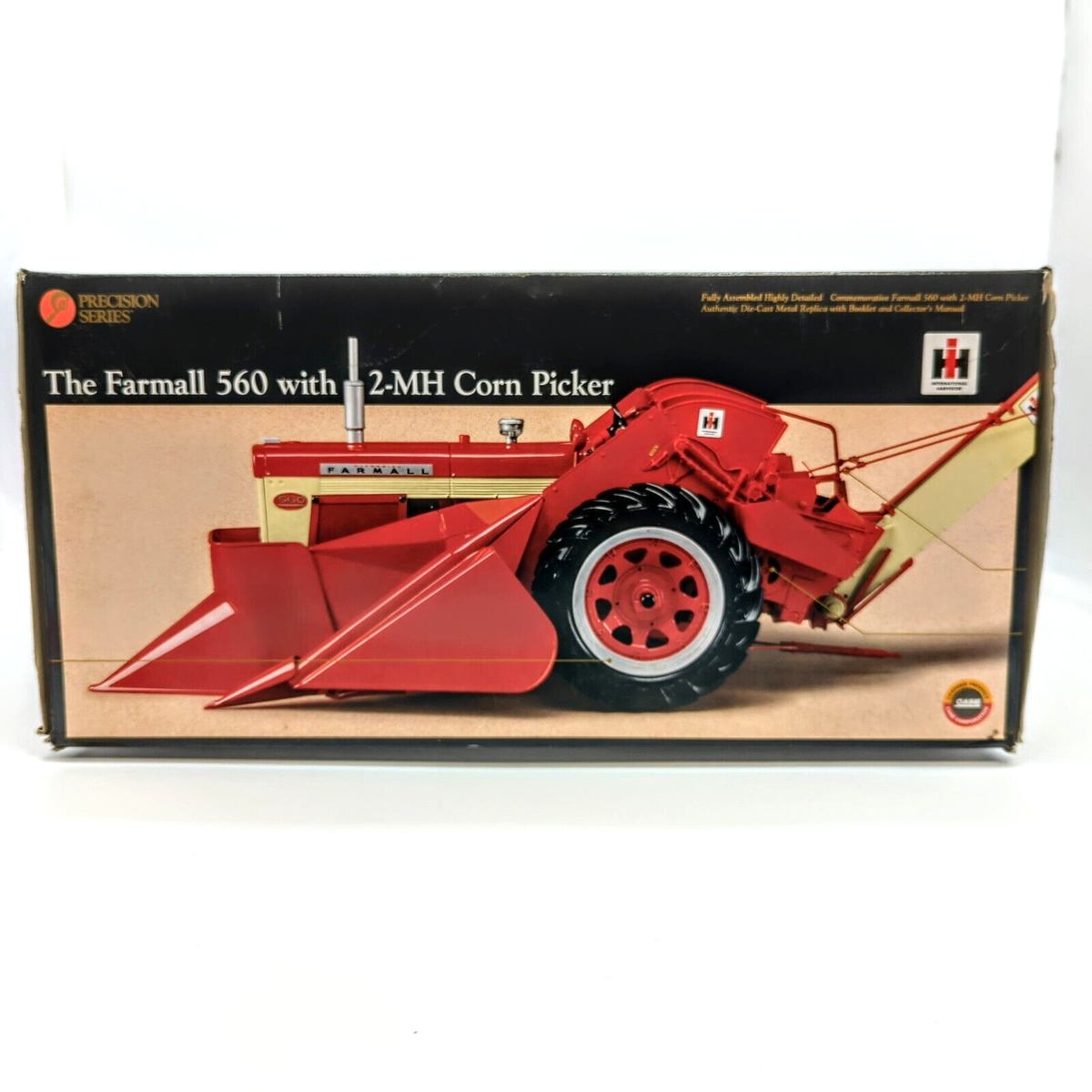 Ertl Precision Series 14 Farmall 560 Tractor With 2-MH Corn Picker 1/16 Scale.