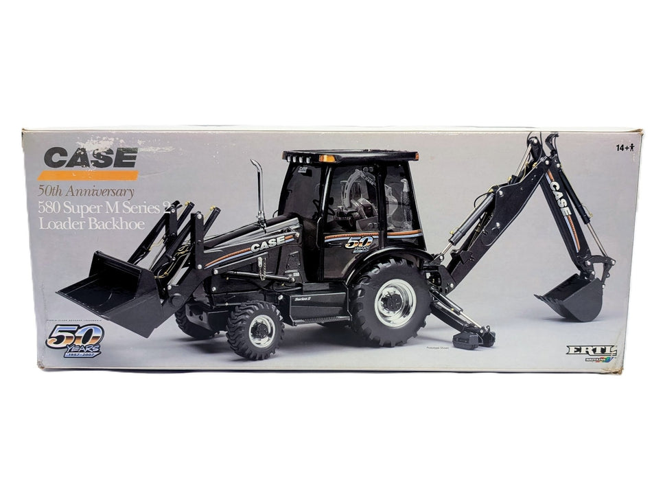 1/16 Case 580 Super M Backhoe, 50th Anniversary Chrome Plated, Precision Const.