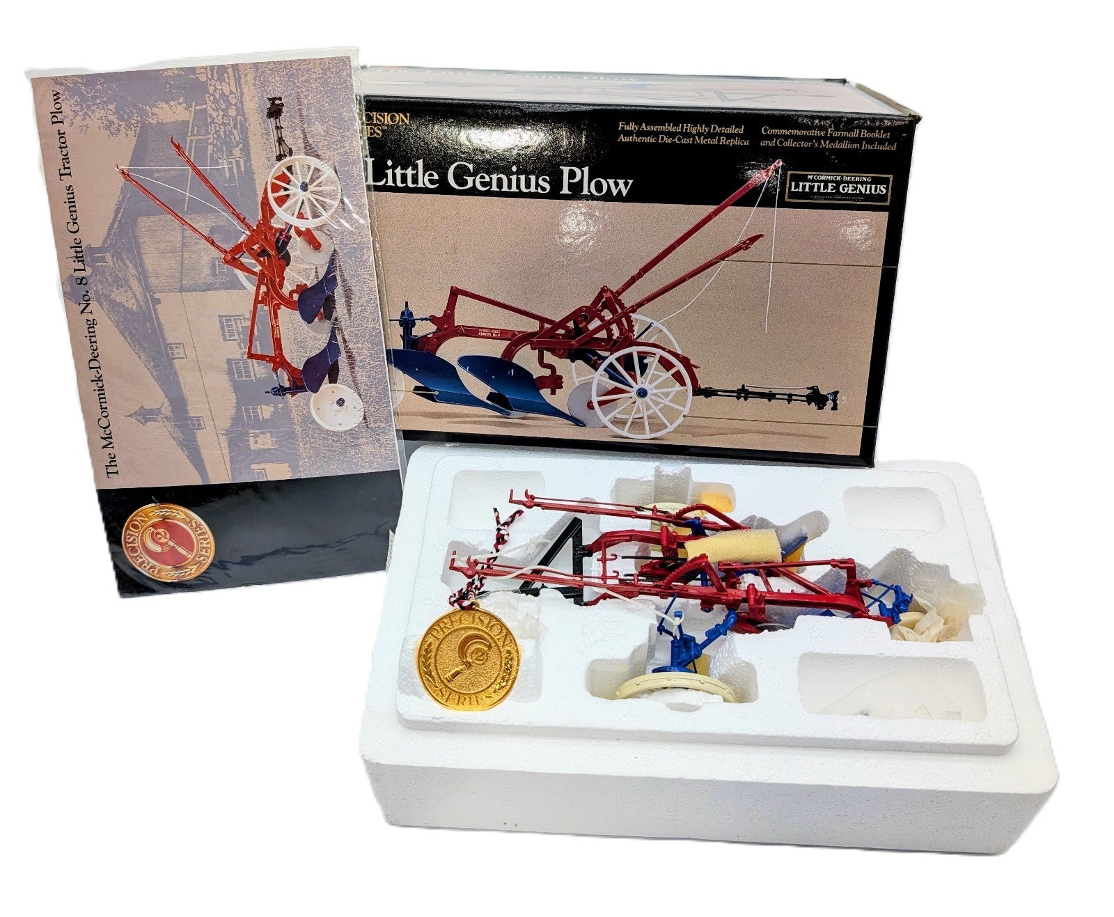 1/16 McCormick Deering Little Genius 2 Bottom Plow On Steel, Precision Series #2.