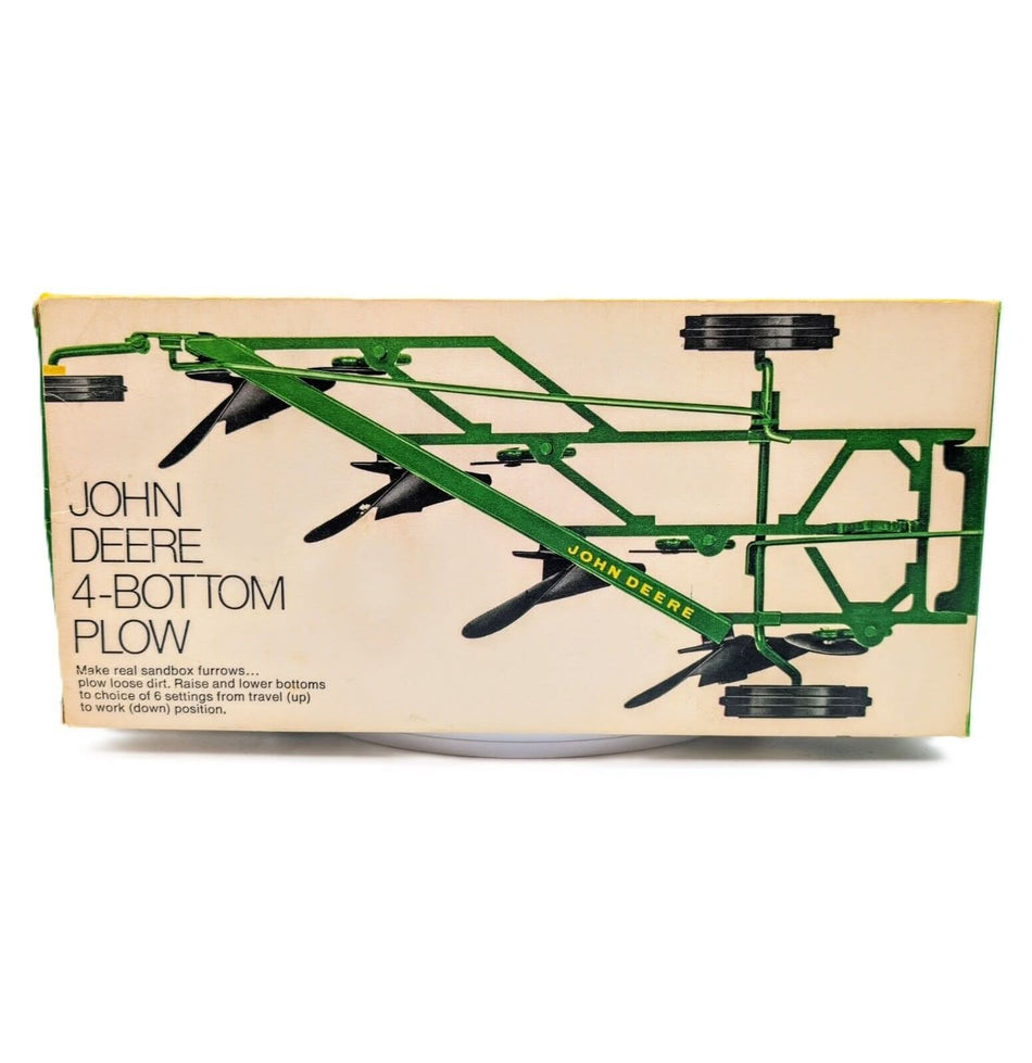 1/16 Vintage Original Ertl John Deere Toy 4-Bottom Plow In Box