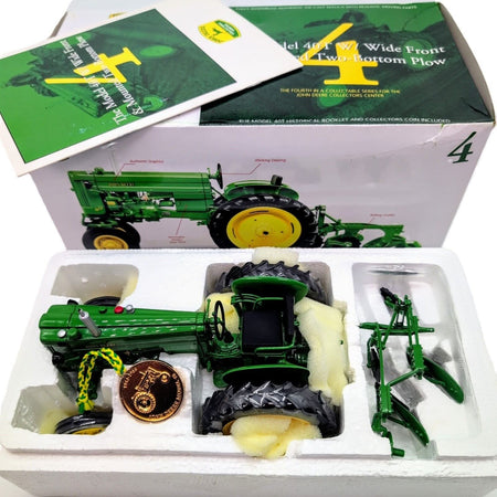 1/16 John Deere 40T Tractor With 2 Bottom Plow, Collector Center Precision #4 - Farm Toy Tractor