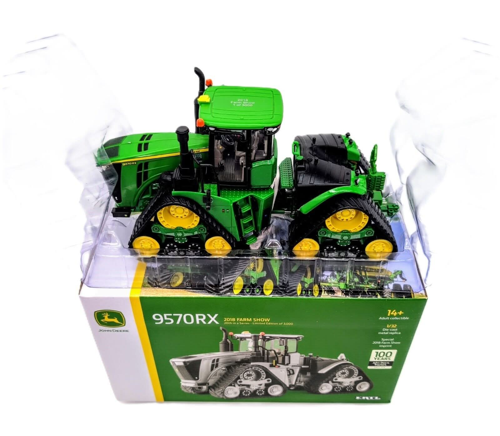 1/32 John Deere 9570Rx Tractor, 2018 Farm Show Edition, Green Chase 1 of 300 - Farm Toy Tractor