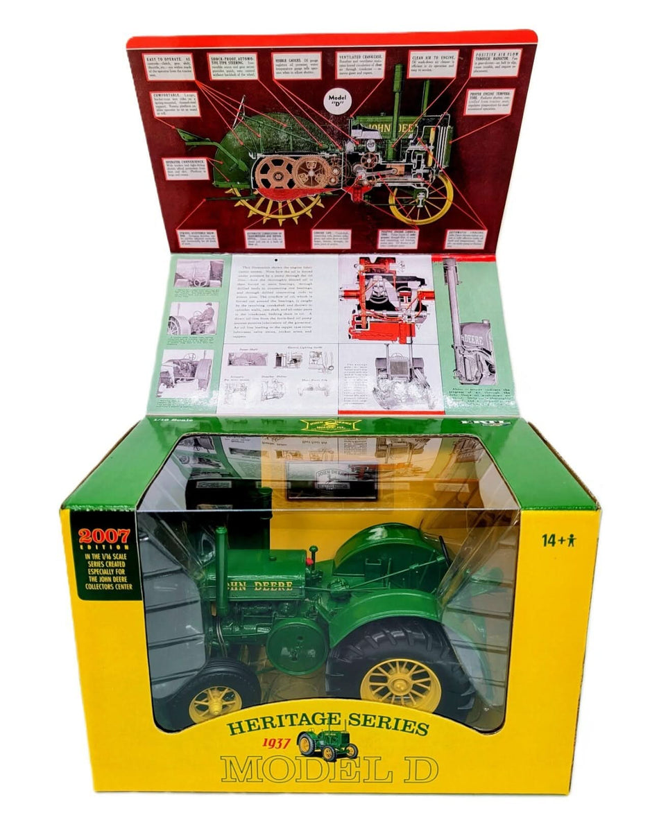 1/16 John Deere Model D Tractor On Rubber, Precision Heritage Series