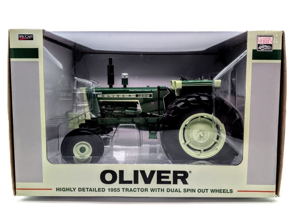 1/16 White Oliver 1955 With Dual Spin Out Wheels Toy Tractor Times