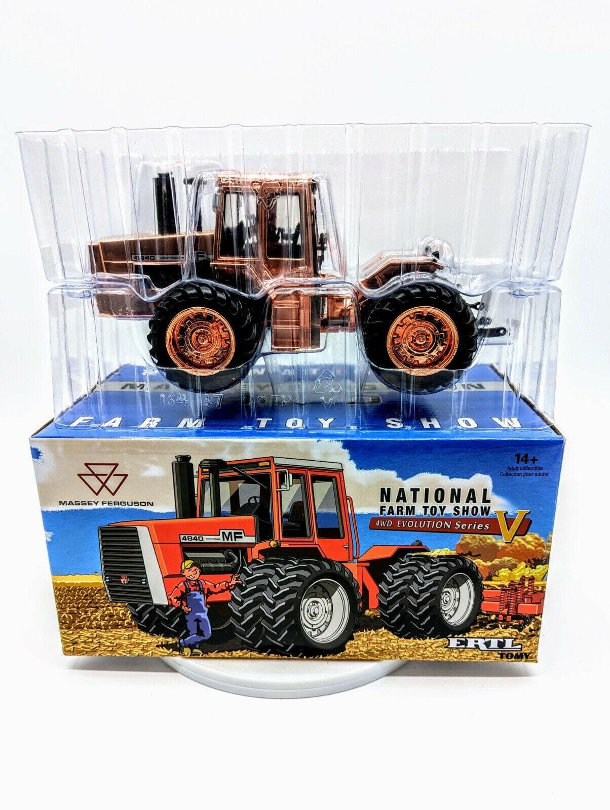 Massey Ferguson 4840 4WD Tractor 1/32 COPPER CHROME Chase Ertl Toy Farmer.