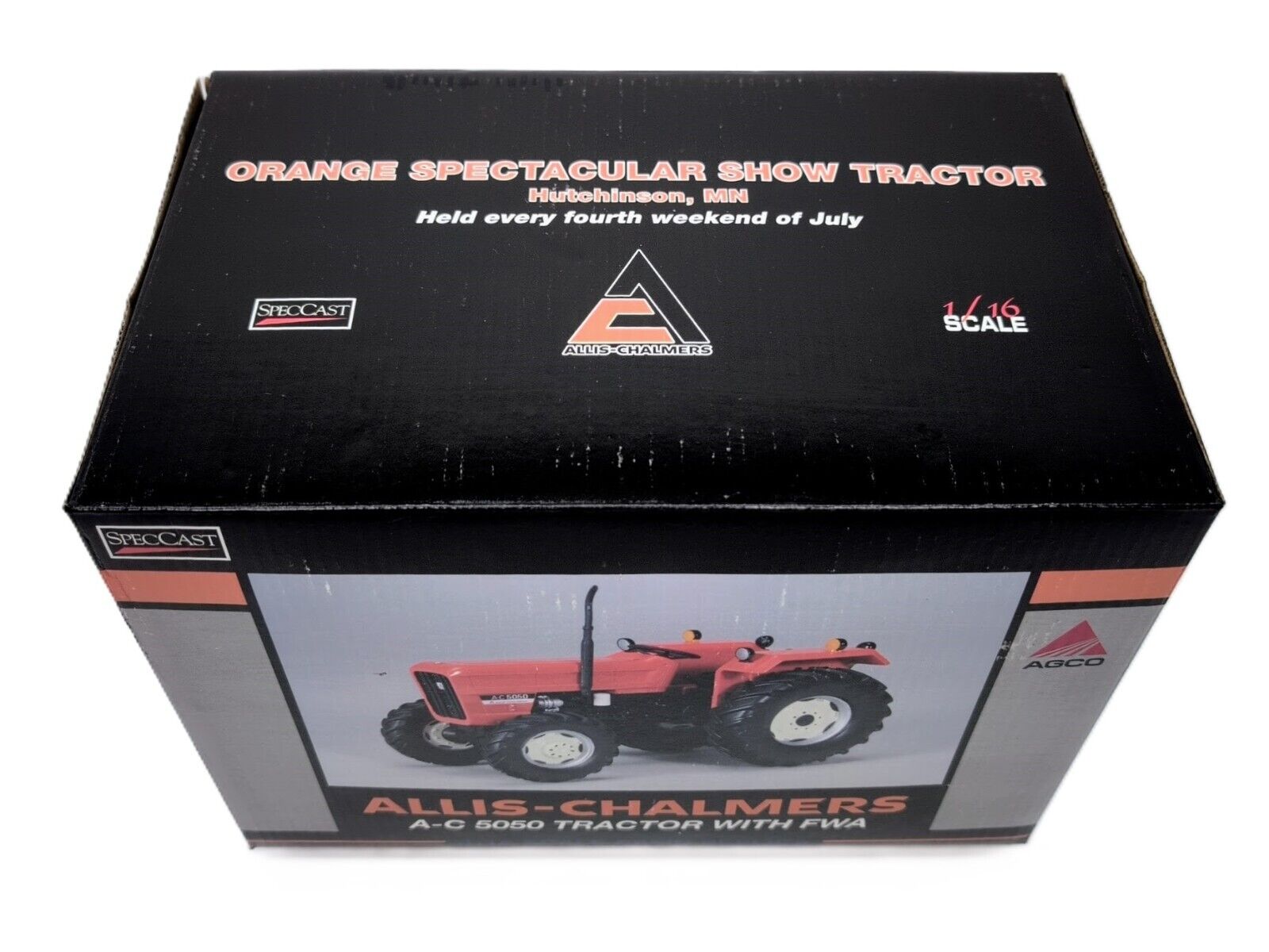 1/16 Allis Chalmers 5050 Tractor With Front Assist, Orange Spectacular Show - Farm Toy