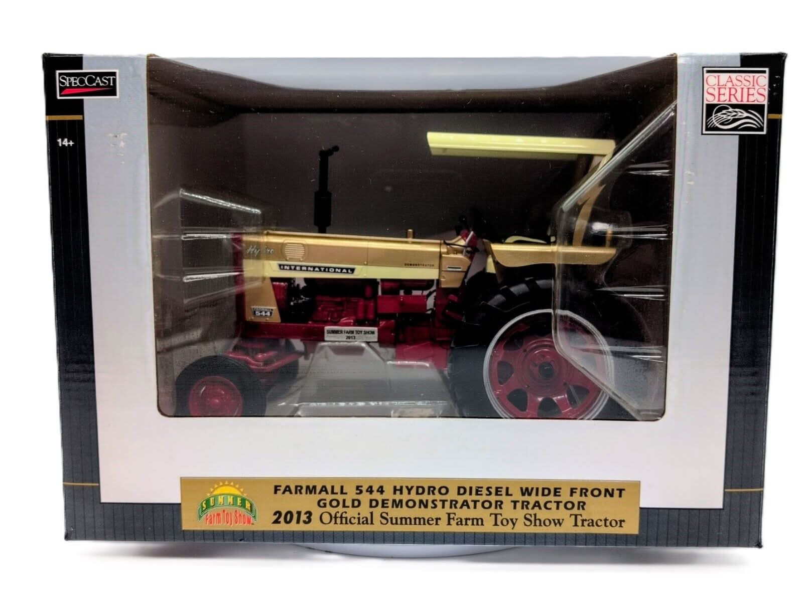 1/16 Farmall 544 Hydro Diesel Wide Front Gold Demonstrator Tractor 2013 Toy Show - Farm Toy