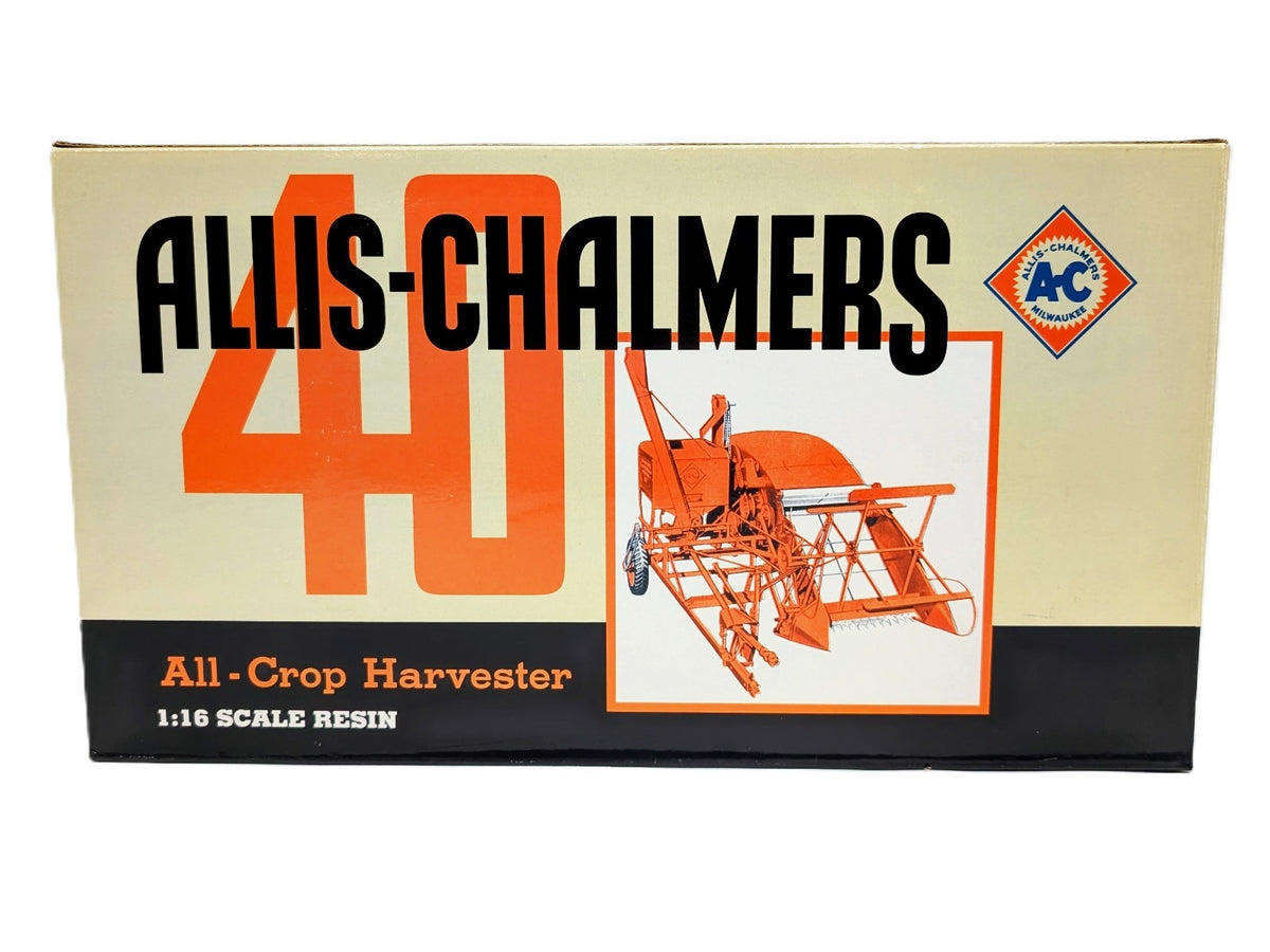 1/16 Allis Chalmers 40 All Crop Harvester pull Type Combine, Orange Spectacular.