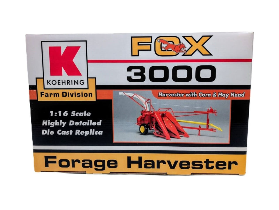 1/16 Fox 3000 Pull Type Forage Harvester With Corn & Hay Head OEM Sealed - Farm Toy