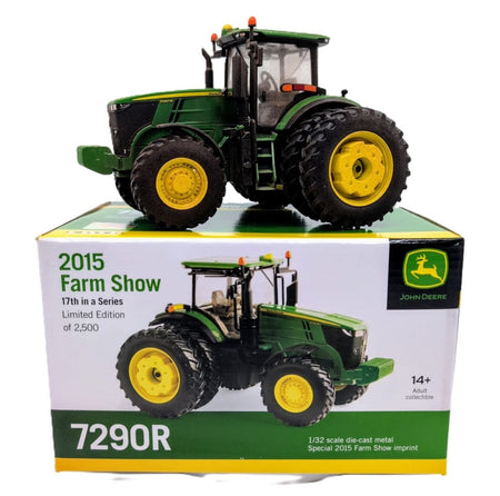 1/32 John Deere 7290R Tractor With Front Wheel Assist & Duals, Dusty Version - Farm Toy Tractor