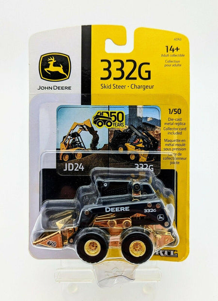 ERTL 1:50 JOHN DEERE MODEL 332G GOLD Skid Steer Loader Diecast.