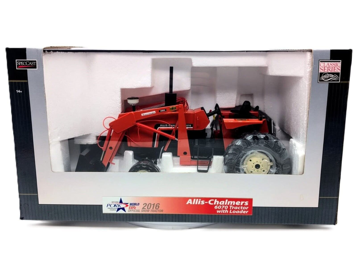 1/16 Allis Chalmers 6070 Tractor With Wide Front & Loader, 2016 World Pork Expo - Farm Toy