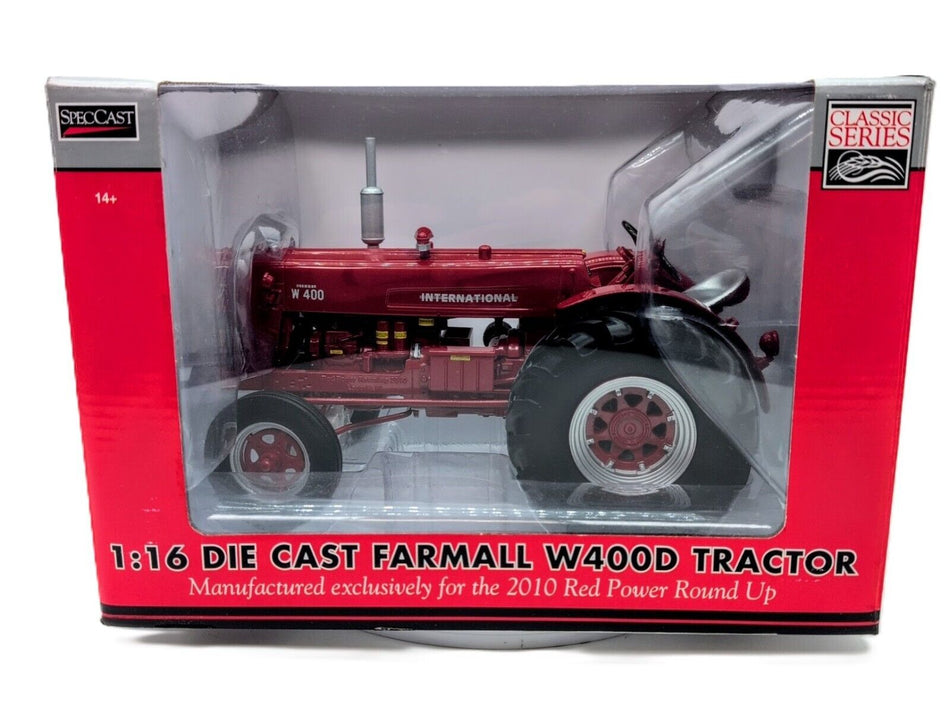 1/16 Farmall W400D Tractor, 2010 Red Power Round Up SpecCast - Farm Toy