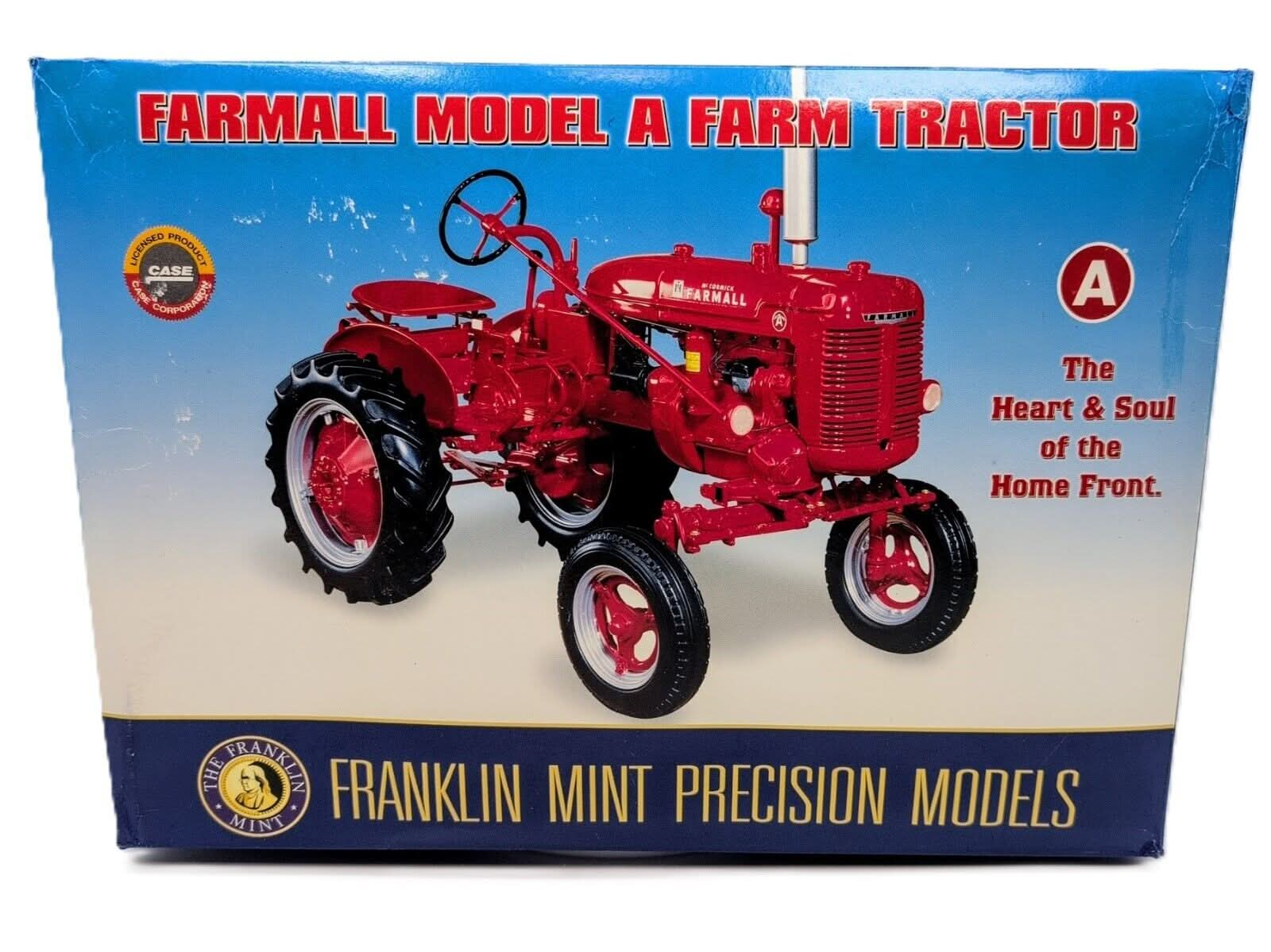 1/12 Precision Farmall Model A Wide Front Tractor #7 Franklin Mint - Farm Toy Tractor