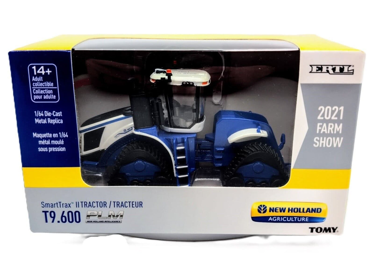 1/64 New Holland T9.600 SmartTrax II, 2021 Farm Show Edition, Retro Color Scheme - Farm Toy Tractor