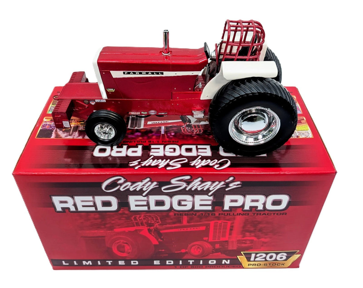 1/16 Cody Shay’s Red Edge Pro International Harvester 1206 Pulling Tractor.