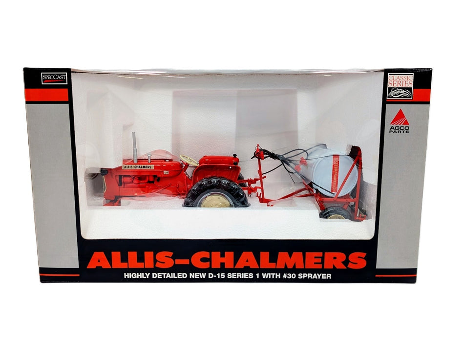 1/16 Allis Chalmers D-15 Series 1 Tractor With Wide Front & Model 30 Sprayer