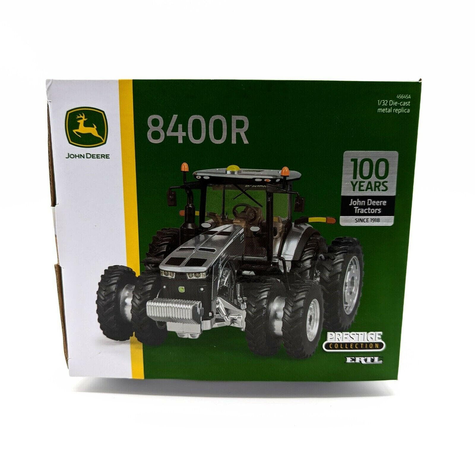 1/32 John Deere 8400R Silver Tractor, 100 Year Anniversary, Special Edition.