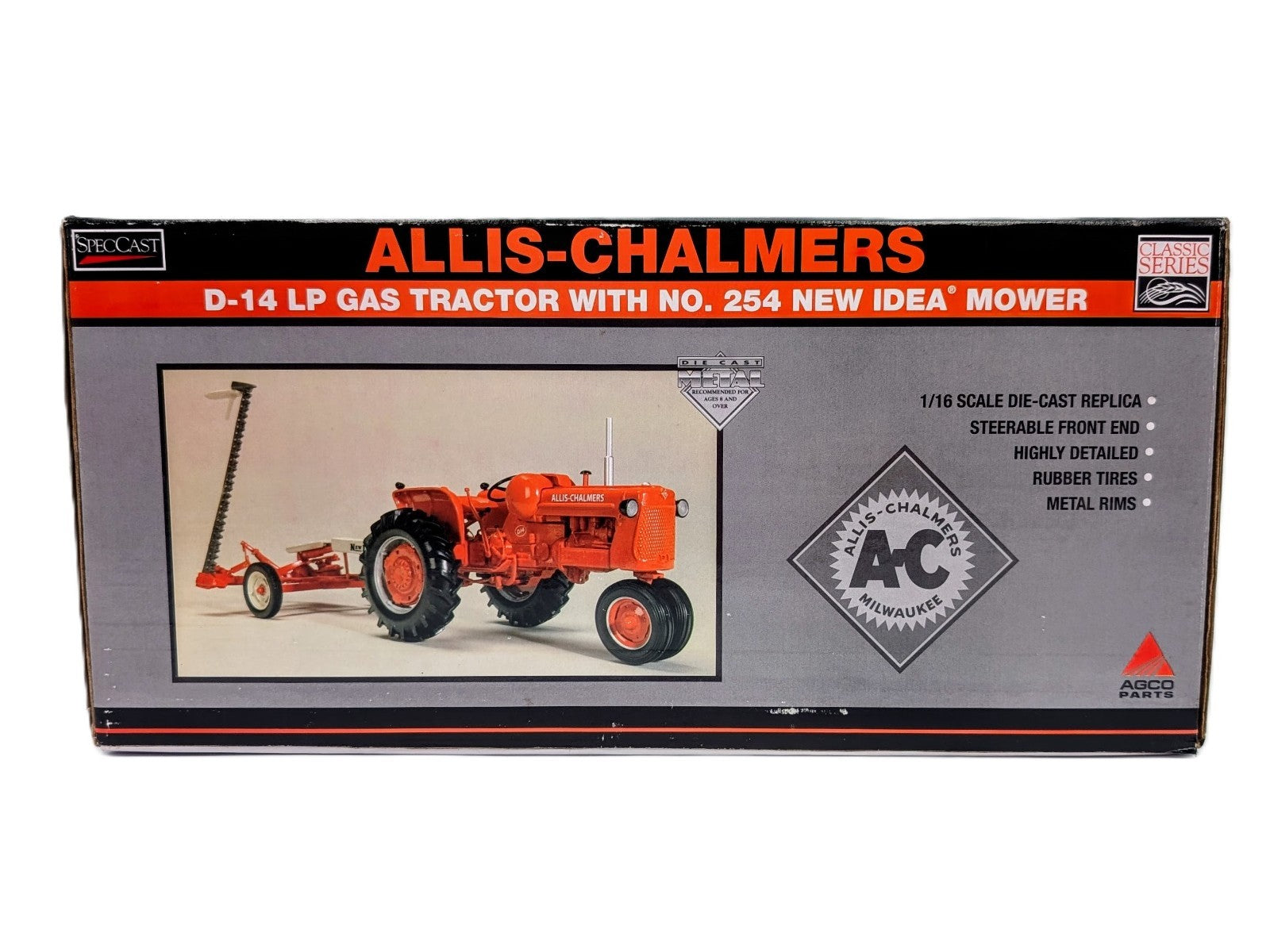1/16 Allis-Chalmers D-14 LP Gas Tractor W/ #254 New Idea Mower.