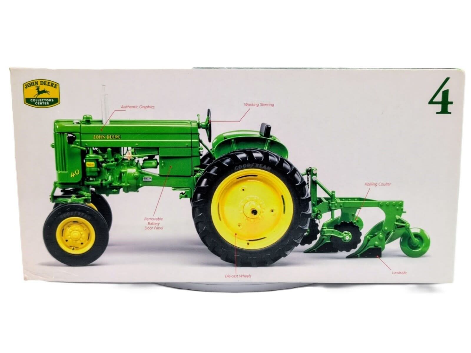 1/16 John Deere 40T Tractor With 2 Bottom Plow, Collector Center Precision #4 - Farm Toy