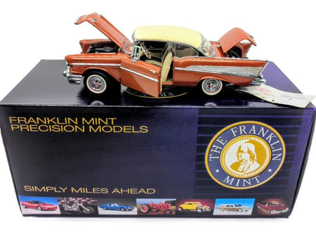 1/24 1957 Chevy Belair Coupe Brown/White, Limited Edition Franklin Mint 