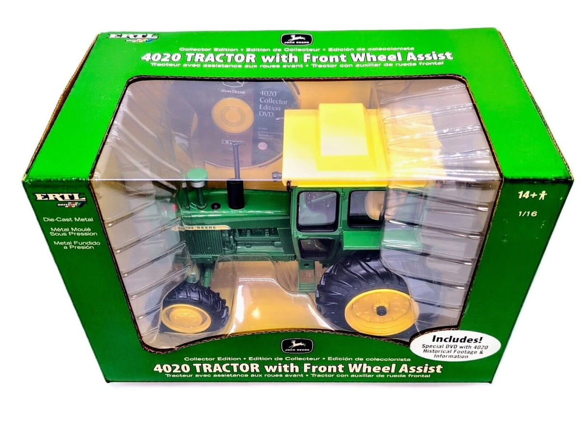 1/16 John Deere 4020 Tractor W/ Front Wheel Assist Collector Edition - Farm Toy Tractor