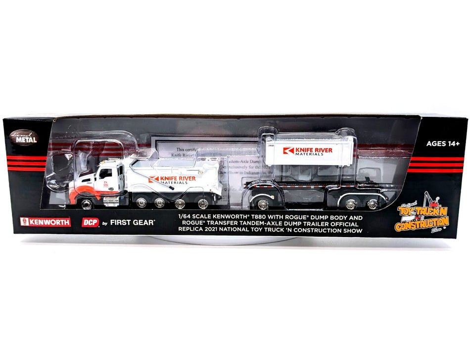 1/64 Knife River KW T880 Quad-Axle Rouge Dump Rouge Transfer Dump DCP