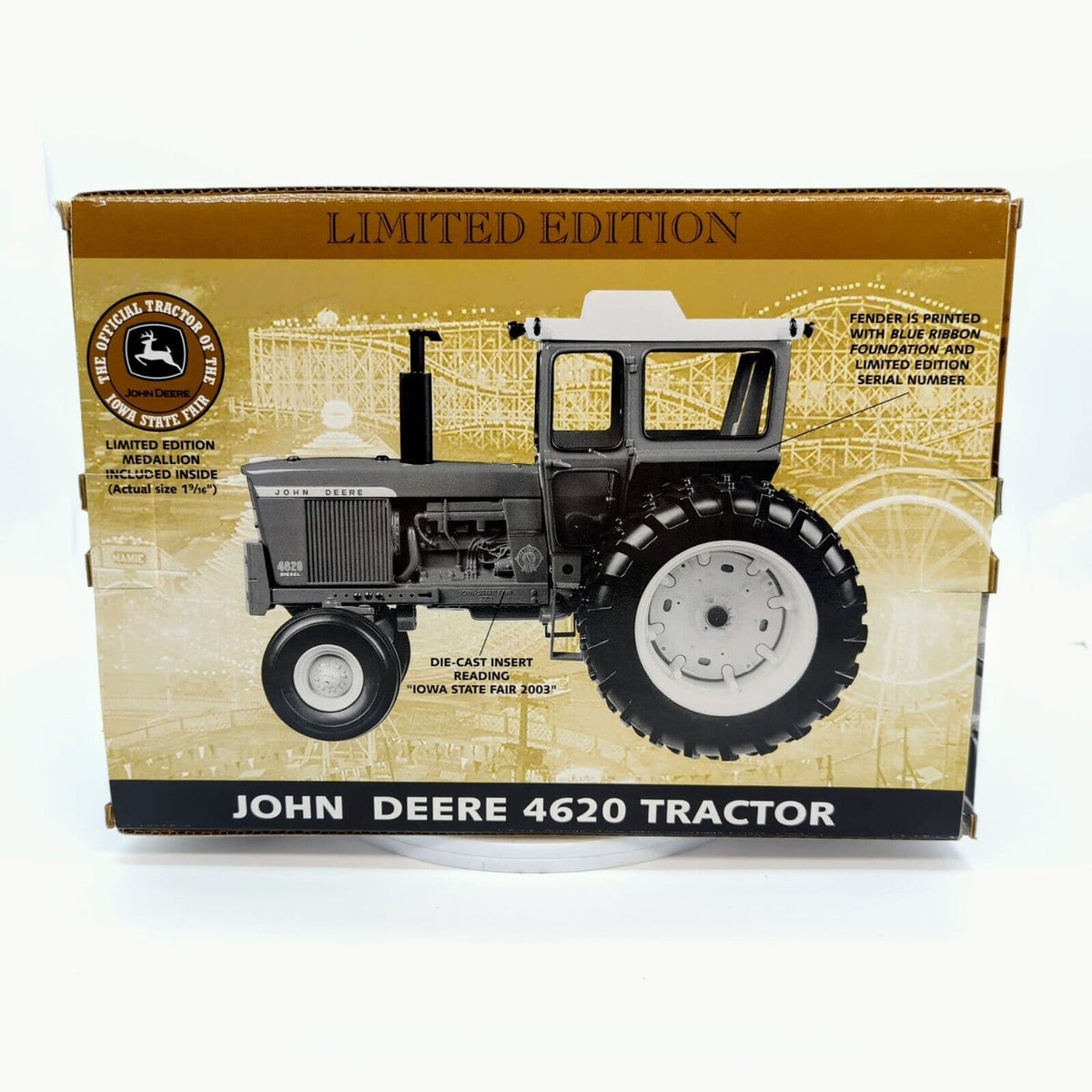 1/16 John Deere 4620 Tractor With Cab & Duals, Iowa State Fair Blue Ribbon Ed..